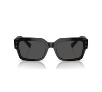 Dolce & Gabbana DG4460 501/87 56 Men's Square Sunglasses - Black Acetate Frame, Dark Grey Lenses