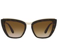Dolce & Gabbana DG6144 502/13 Women's Cat-Eye Sunglasses - Havana Frame, Brown Gradient Lenses