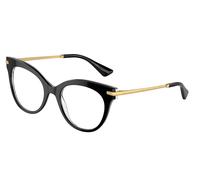 Dolce & Gabbana Donna DG3392 3299 Montature da vista Acetato Nero Trasparente Farfalla Normale