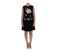 Dolce & Gabbana, ,Dresses ,Donna ,Nero ,L Abito Principessa in Lana Nera con Cristalli