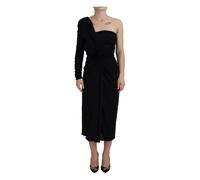 Dolce & Gabbana - Elegant One-Shoulder Midi Dress - - Dresses - Donna - Nero - M