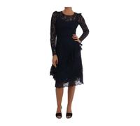 Dolce & Gabbana - Elegante Abito in Pizzo Floreale A-Linea - - Dresses - Donna - Nero - S