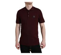 Dolce & Gabbana - Elegante Polo Tee marrone castagna - - Tops - Uomo - Marrone - S