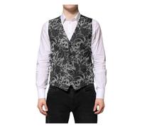Dolce & Gabbana - Gilet monopetto in broccato - - Suits - Uomo - Grigio - M