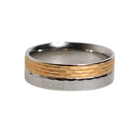 Dolce & Gabbana Gold Silver Tone Real Brass DG Logo Ring - EU64 | US11.5