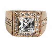 Dolce & Gabbana - Gold Tone Sterling Silver 925 Crystals Ring - - Accessories - unisex - Giallo - ONE SIZE