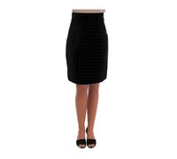 Dolce & Gabbana - Gonna in Velluto Verde Scuro con Ricamo Barocco - - Skirts - Donna - Nero - L