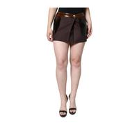 Dolce & Gabbana - Gonna Mini A-line in Pelle Marrone - - Skirts - Donna - Marrone - S