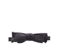 Dolce & Gabbana Gray Black Wool Silk Bow Tie