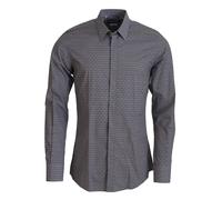 Dolce & Gabbana Gray Brown GOLD Slim Fit Dress Formal Shirt - IT40 | M