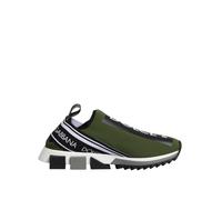 Dolce & Gabbana Green Black Slip On Sorrento Sneakers Shoes - EU39.5/US6.5