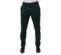 Dolce & Gabbana Green Cotton Formal Dress Men Trouser Pants - IT46 | S