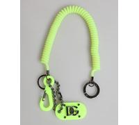 Dolce & Gabbana Green Springy Key Holder DG Logo Men's Keychain Keyring