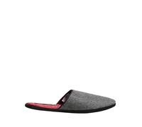 Dolce & Gabbana Grey Herringbone Cashmere Red Slippers Shoes - EU43/US10