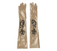 Dolce & Gabbana - Guanti a MIttena Lunghi Fino al Gomito - - Accessories - Donna - Beige - ONE SIZE