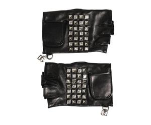 Dolce & Gabbana - Guanti mezzi guanti in pelle con borchie - - Accessories - Uomo - Nero - ONE SIZE