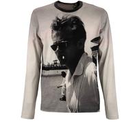 DOLCE & GABBANA James Dean DG Logo Patch Maglione A Manica Lunga Grigio