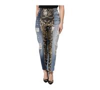 Dolce & Gabbana, ,Jeans ,Donna ,Multicolore ,S Jeans in Denim a Vita Alta Affusolati con Patchwork