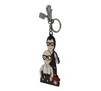 Dolce & Gabbana Leather Dominico Stefano #DGFAMILY Logo Badge Keychain