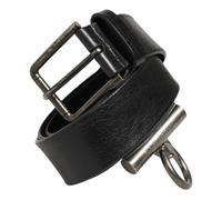 Dolce & Gabbana - Leather Side Rings Brass Buckle Belt - - Accessories - unisex - Nero - ONE SIZE