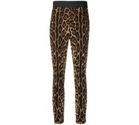Dolce & Gabbana - Leggings in Jersey Stampato - - Trousers - Donna - Marrone - L