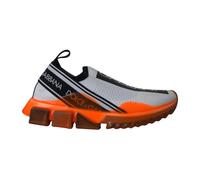 Dolce & Gabbana - Logo Print Slip On Sneakers con Cinghia in Tessuto - - Shoes - Donna - Multicolore - 36 1/2 EU