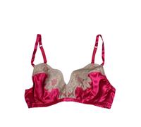 Dolce & Gabbana Magenta Floral Lace Silk Non Wire Bra Underwear - IT3 | M