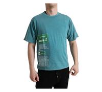 Dolce & Gabbana - Maglia in Cotone con Motivo Milano Blu - - Tops - Uomo - Blu - S