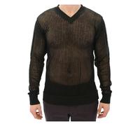 Dolce & Gabbana - Maglia Traforata Scollo a V - - Knitwear - Uomo - Nero - S