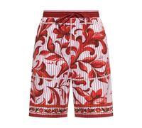 Dolce & Gabbana - Maiolica Printed Shorts - - Shorts - Uomo - Rosso - XL