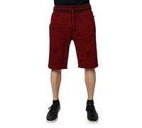 Dolce & Gabbana Maroon Rip Style Bermuda Sweatshorts Shorts - IT48 | M