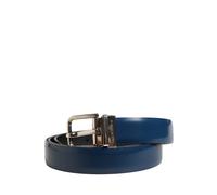 Dolce & Gabbana Men Blue Classic Leather Metal Buckle Belt - 100 cm / 40 Inches