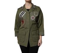 Dolce & Gabbana Military Green Queen Embellished Coat Jacket - IT42|M