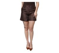 Dolce & Gabbana - Mini Short a Vita Media in Broccato Floreale - - Shorts - Donna - Marrone - XS