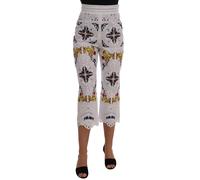 Dolce & Gabbana Mulicolor Majolica Cutout Capri Pants - IT40|S