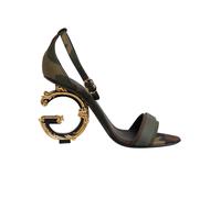 Dolce & Gabbana Multicolor DG Logo Heels Camouflage Sandals Shoes - EU36/US5.5