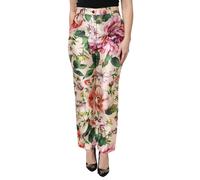 Dolce & Gabbana Multicolor Floral High Waist Straight Pants - IT40|S