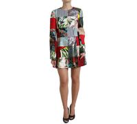 Dolce & Gabbana Multicolor Floral Patchwork Shift Mini Dress - IT44 | L