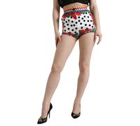 Dolce & Gabbana Multicolor Floral Polka Dot Hot Pants Shorts - IT40|S