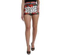 Dolce & Gabbana Multicolor Floral Polka Dot Hot Pants Shorts - IT42|M