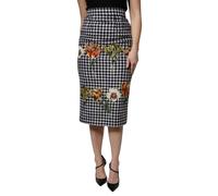 Dolce & Gabbana Multicolor Floral Print High Waist Pencil Cut Skirt - IT36 | XS