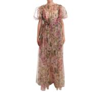 Dolce & Gabbana Multicolor Floral Print Long Maxi Gown Dress - IT38|XS