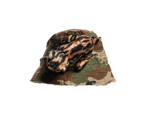 Dolce & Gabbana Multicolor Leopard Embellish Wide Brim Bucket Hat - 59 cm|L
