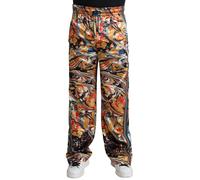 Dolce & Gabbana Multicolor Marble Print Satin Pants - IT46 | S