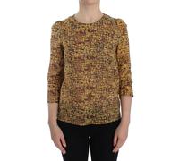 Dolce & Gabbana Multicolor Mosaic Print Silk Blouse T-shirt - IT38 | S