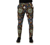 Dolce & Gabbana Multicolor Stained Glass Window Style Print Men Pants - IT54 | XL