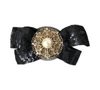 Dolce & Gabbana - Nero Paillettes Perla Fatta a Mano Spilla Molletta per Capelli - - Accessories - unisex - Nero - ONE SIZE