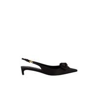 Dolce & Gabbana - Nero Satin Fiocco Slingbacks - - Shoes - Donna - Nero - 38 EU