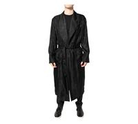 Dolce & Gabbana - Nero Seta DG Logo Uomo Giacca Avvolgente - - Coats - Uomo - Nero - S