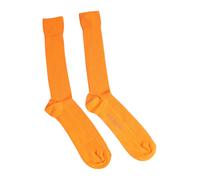 Dolce & Gabbana Orange Cotton Logo Over The Calf Socks - L